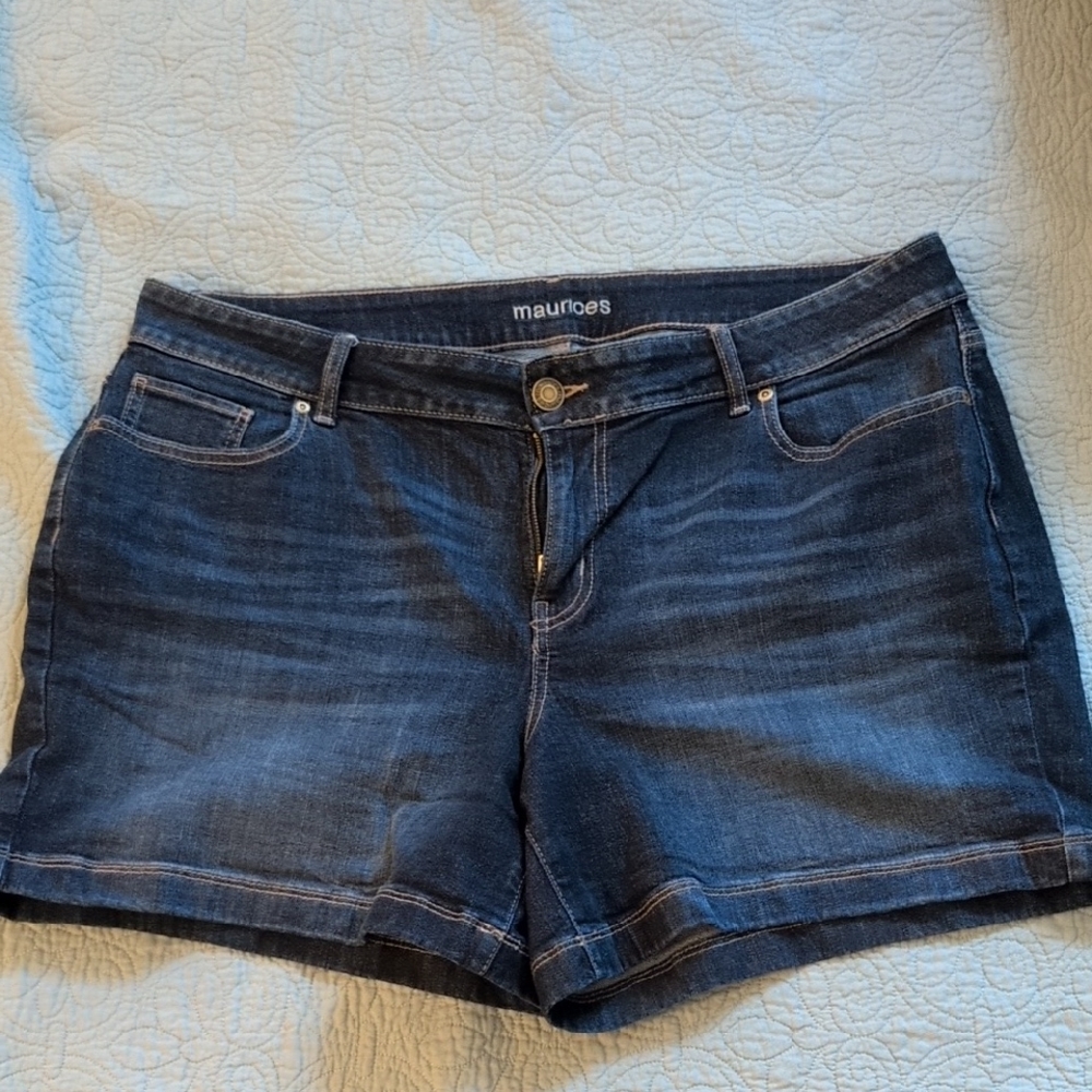 Maurices Blue Jean Shorts Mid-Thigh Casual